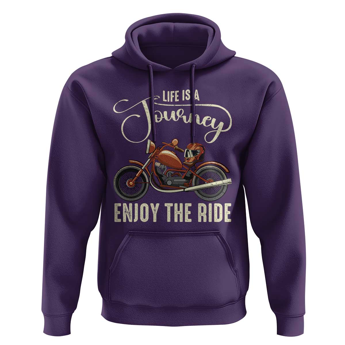 Motorcycle Rider Hoodie Lifes A Journey Enjoy The Ride Biker
