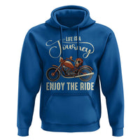 Motorcycle Rider Hoodie Lifes A Journey Enjoy The Ride Biker