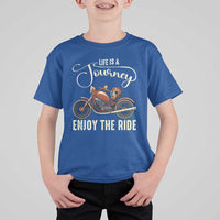 Motorcycle Rider T Shirt For Kid Lifes A Journey Enjoy The Ride Biker