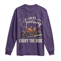 Motorcycle Rider Long Sleeve Shirt Lifes A Journey Enjoy The Ride Biker