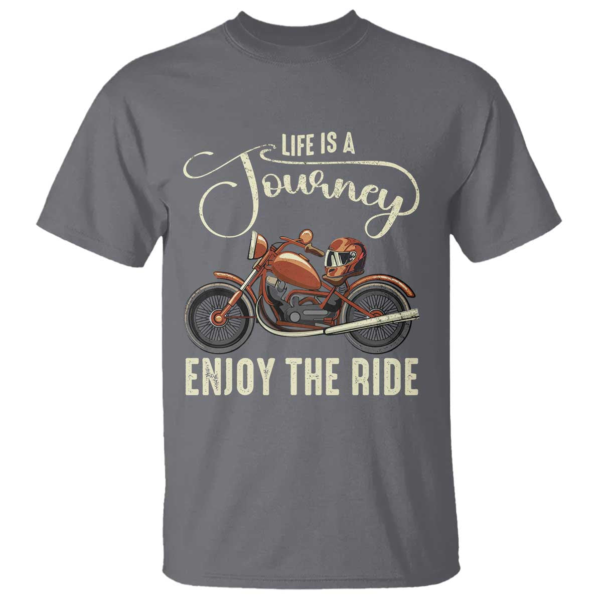 Motorcycle Rider T Shirt Lifes A Journey Enjoy The Ride Biker