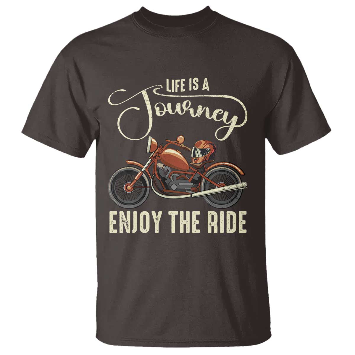 Motorcycle Rider T Shirt Lifes A Journey Enjoy The Ride Biker