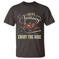 Motorcycle Rider T Shirt Lifes A Journey Enjoy The Ride Biker