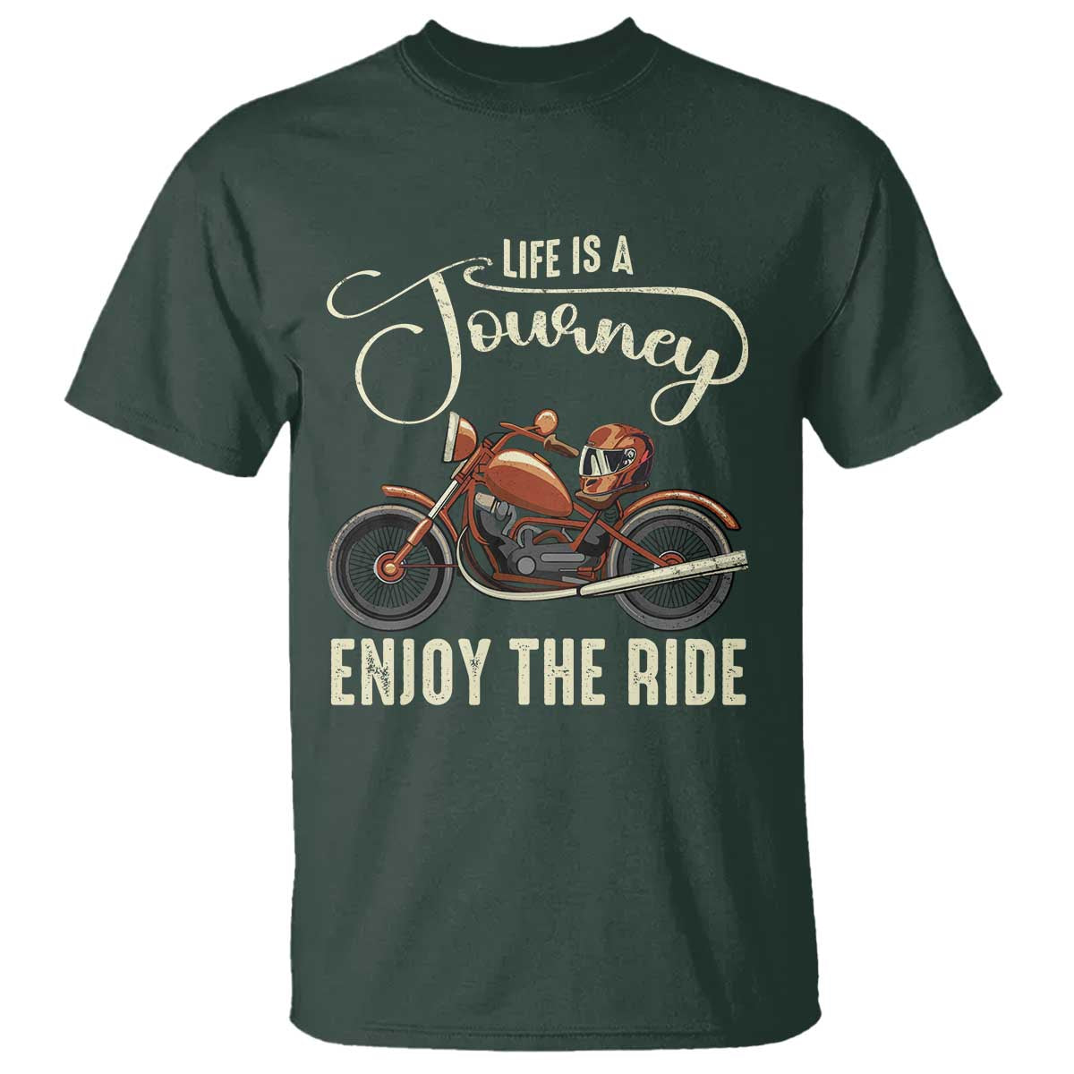 Motorcycle Rider T Shirt Lifes A Journey Enjoy The Ride Biker