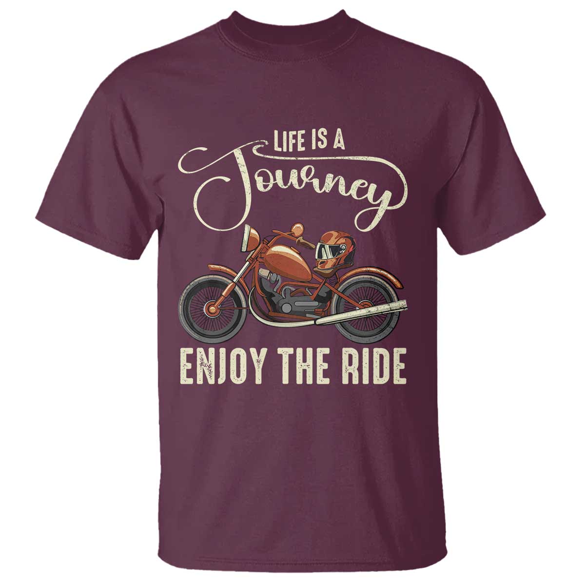 Motorcycle Rider T Shirt Lifes A Journey Enjoy The Ride Biker