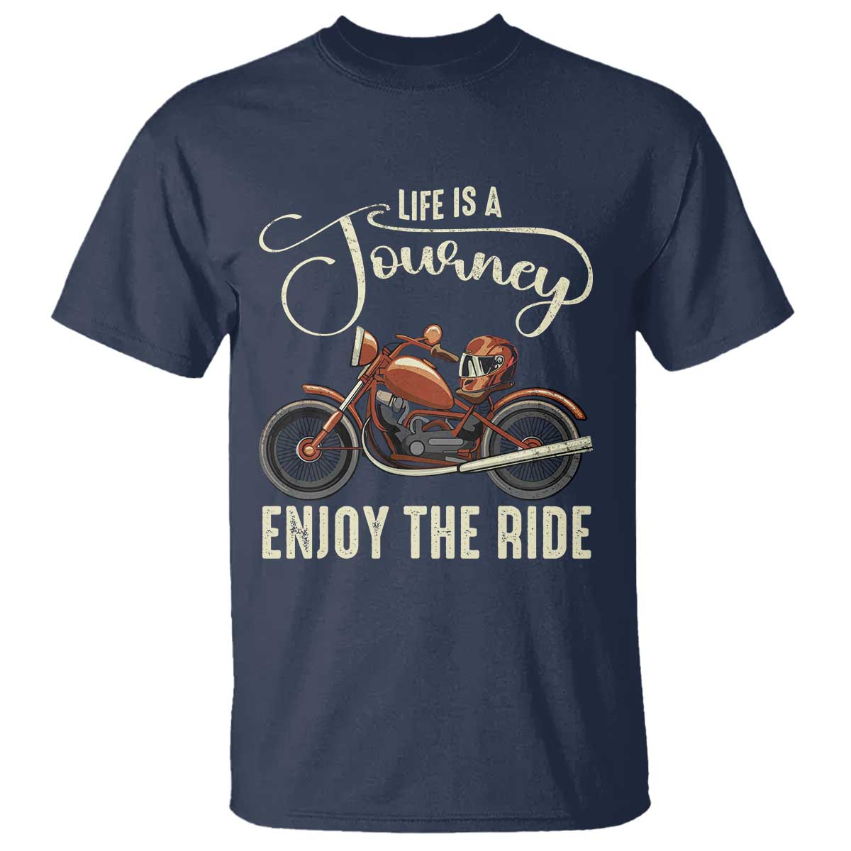 Motorcycle Rider T Shirt Lifes A Journey Enjoy The Ride Biker