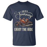 Motorcycle Rider T Shirt Lifes A Journey Enjoy The Ride Biker