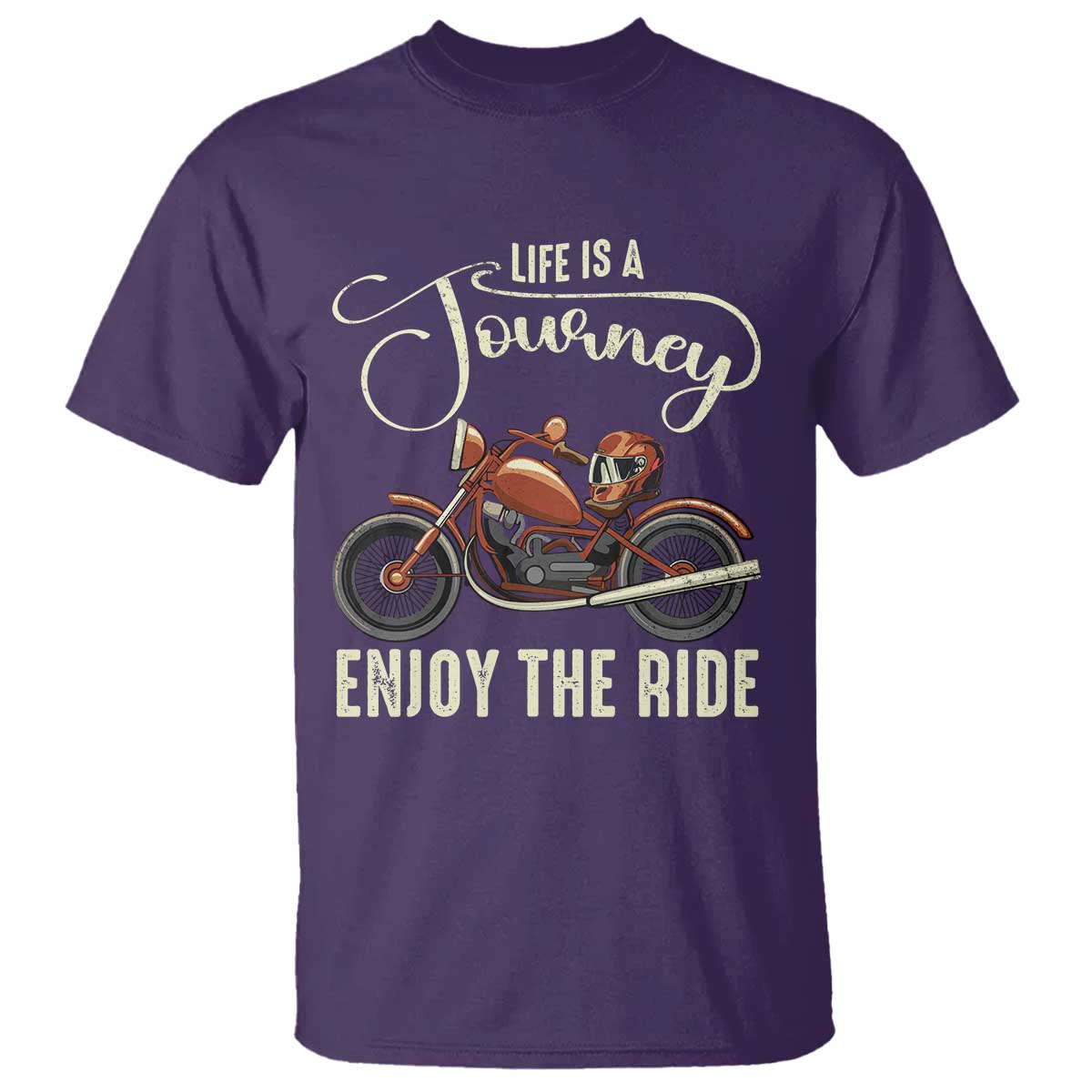 Motorcycle Rider T Shirt Lifes A Journey Enjoy The Ride Biker