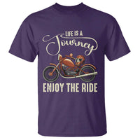 Motorcycle Rider T Shirt Lifes A Journey Enjoy The Ride Biker