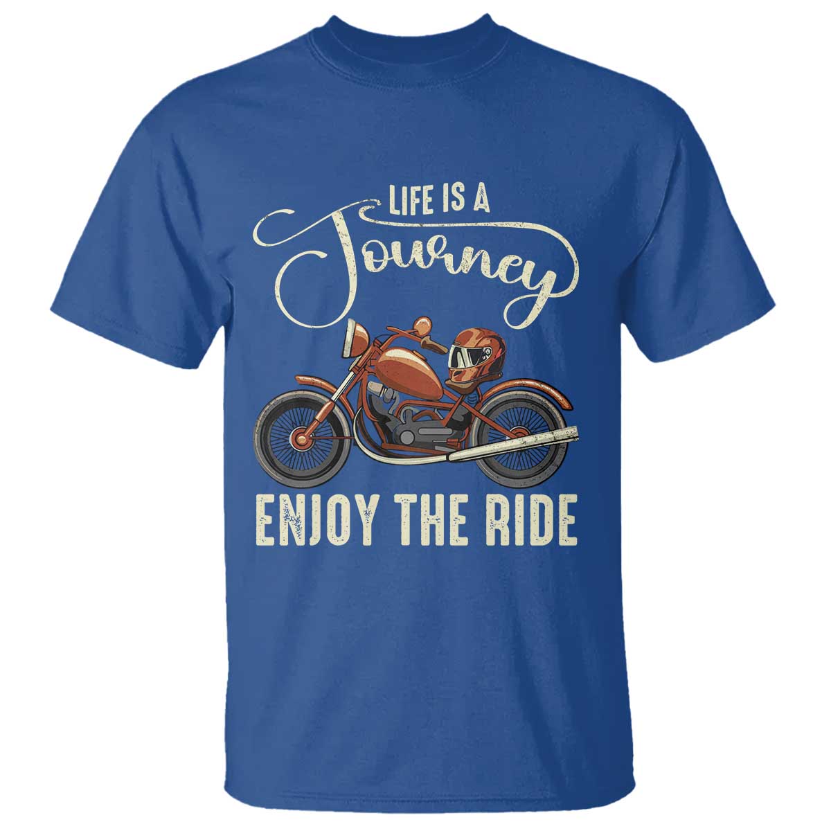 Motorcycle Rider T Shirt Lifes A Journey Enjoy The Ride Biker