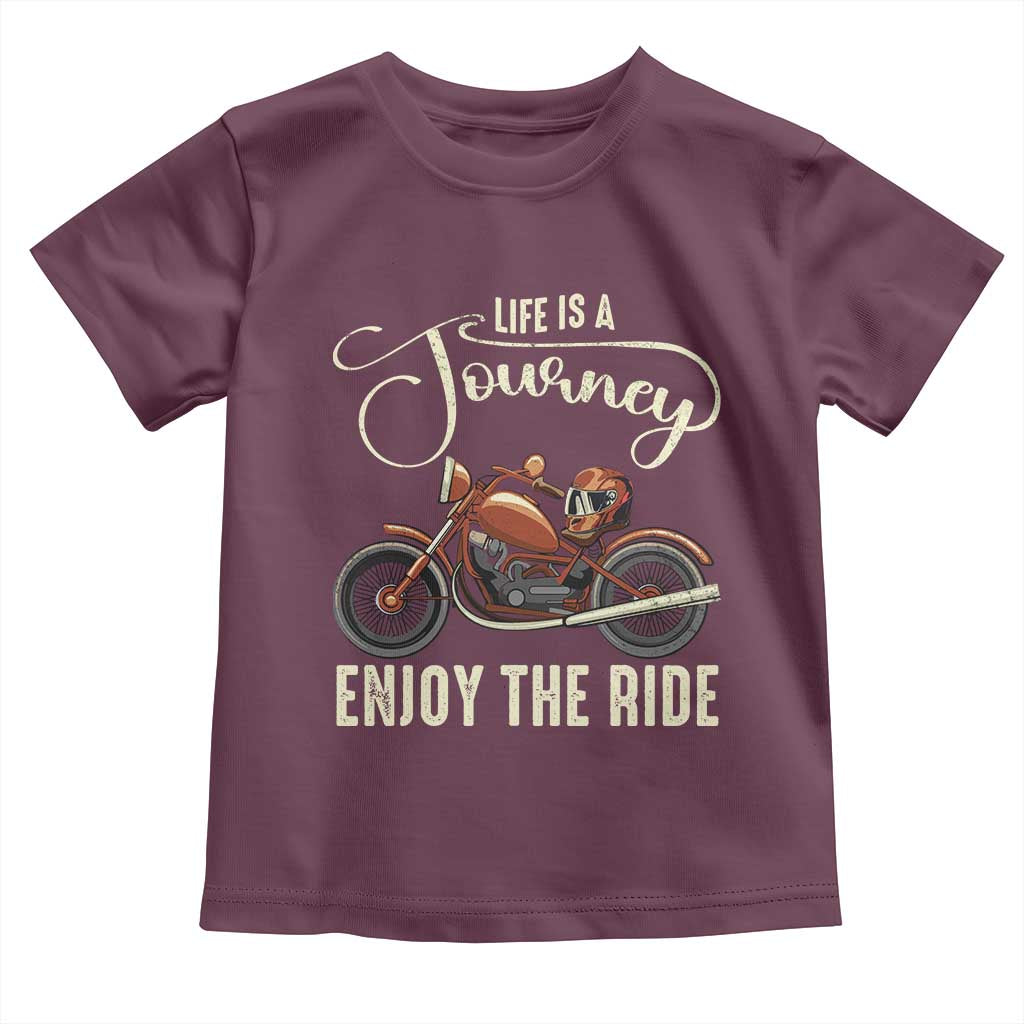 Motorcycle Rider Toddler T Shirt Lifes A Journey Enjoy The Ride Biker