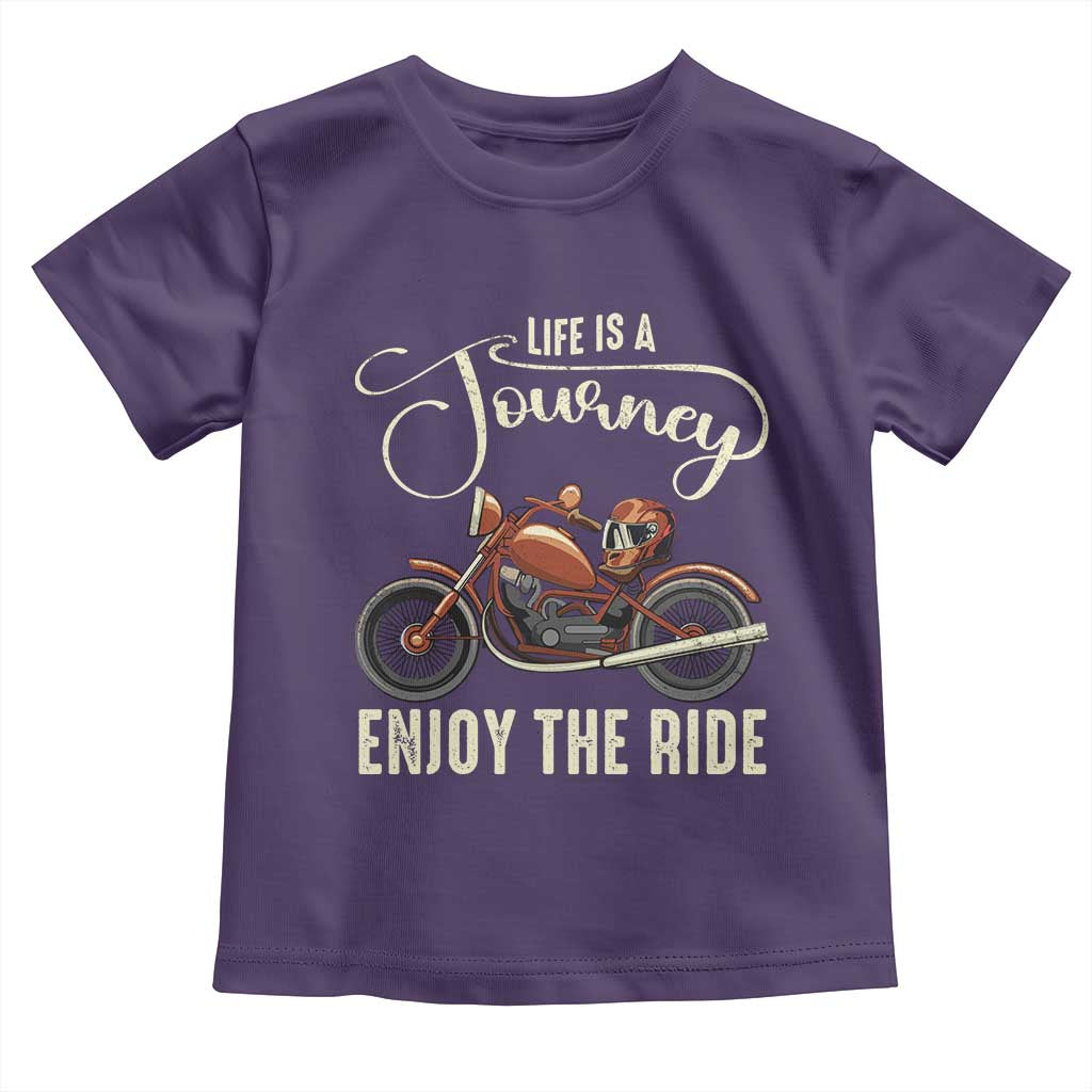 Motorcycle Rider Toddler T Shirt Lifes A Journey Enjoy The Ride Biker