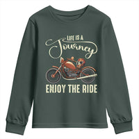 Motorcycle Rider Youth Sweatshirt Lifes A Journey Enjoy The Ride Biker