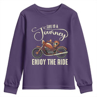 Motorcycle Rider Youth Sweatshirt Lifes A Journey Enjoy The Ride Biker