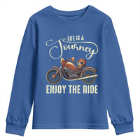 Motorcycle Rider Youth Sweatshirt Lifes A Journey Enjoy The Ride Biker