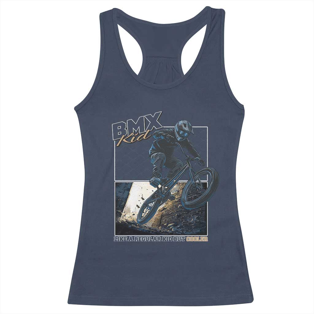BMX Kid Racerback Tank Top Like A Regular Kid But Cooler Cyclist Bicycle