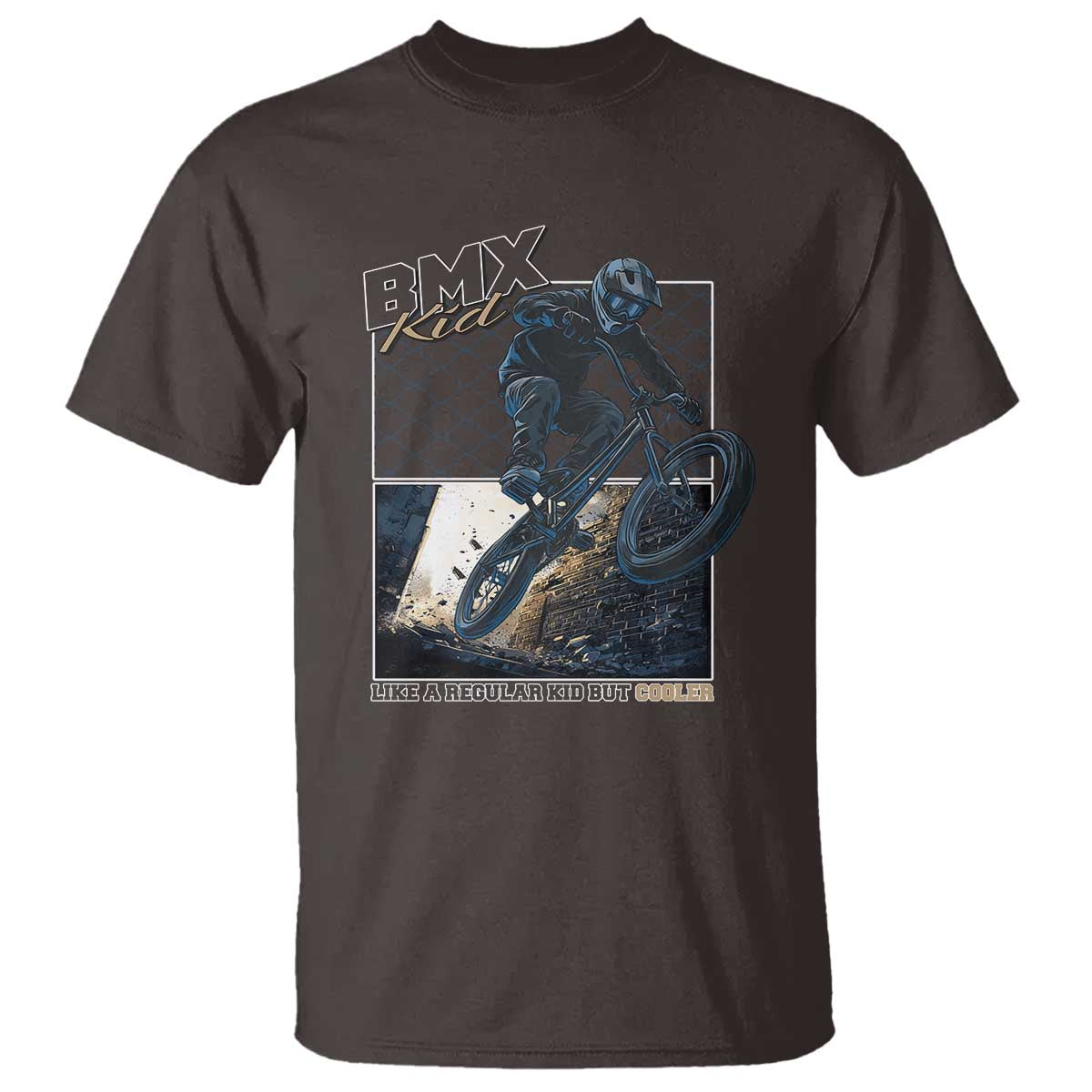 BMX Kid T Shirt Like A Regular Kid But Cooler Cyclist Bicycle