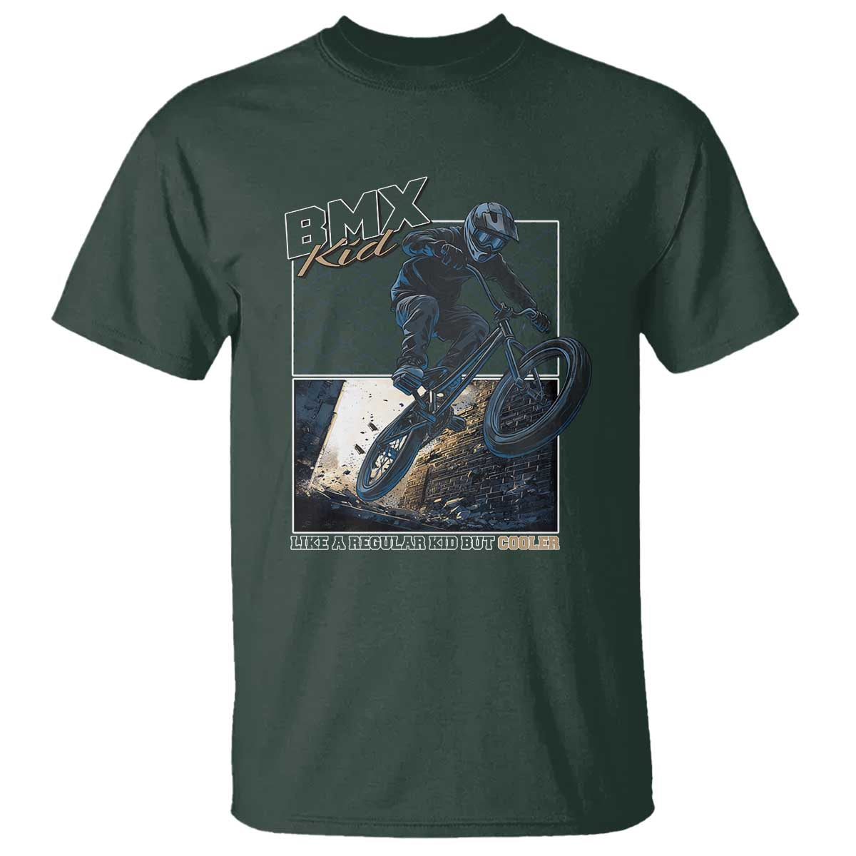 BMX Kid T Shirt Like A Regular Kid But Cooler Cyclist Bicycle
