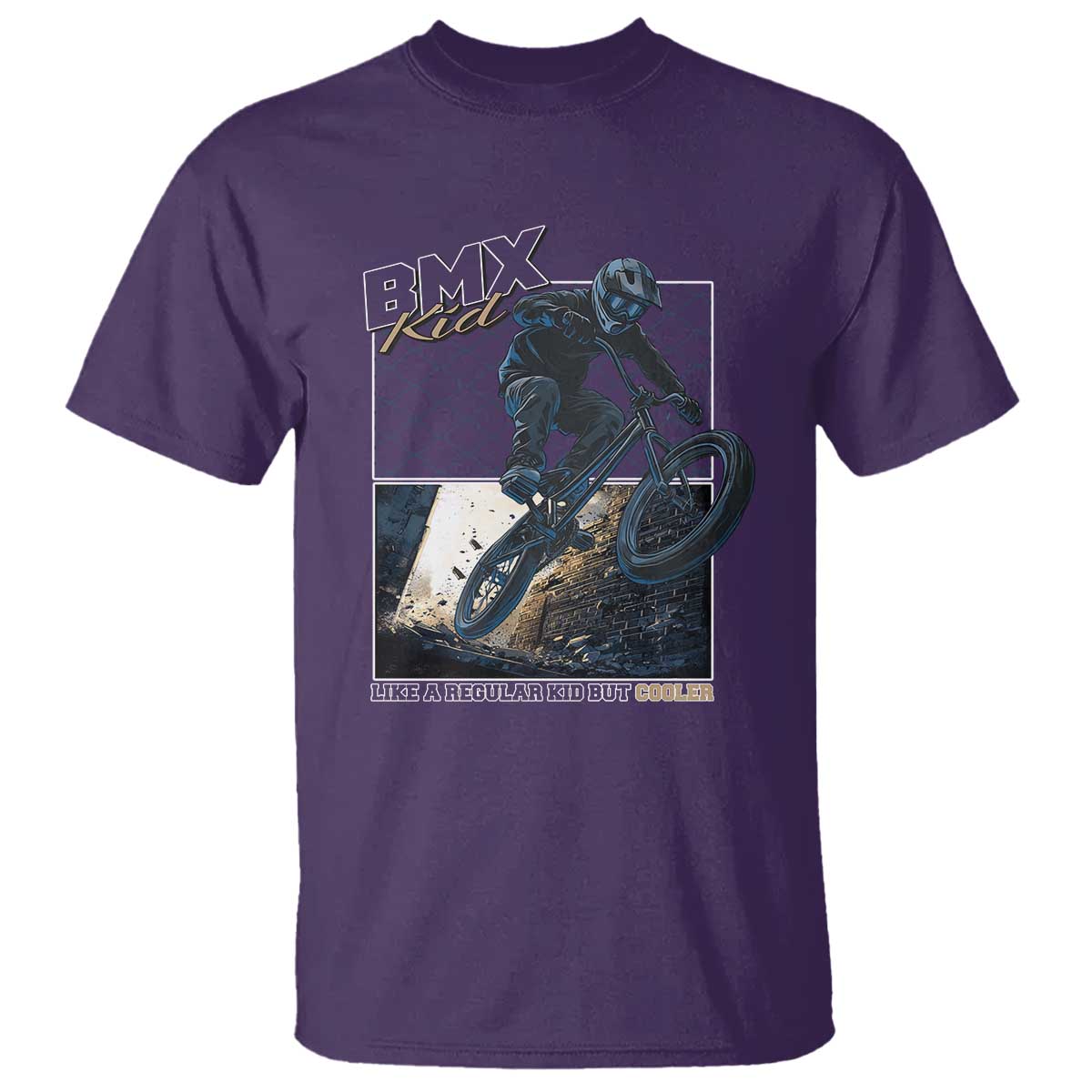 BMX Kid T Shirt Like A Regular Kid But Cooler Cyclist Bicycle