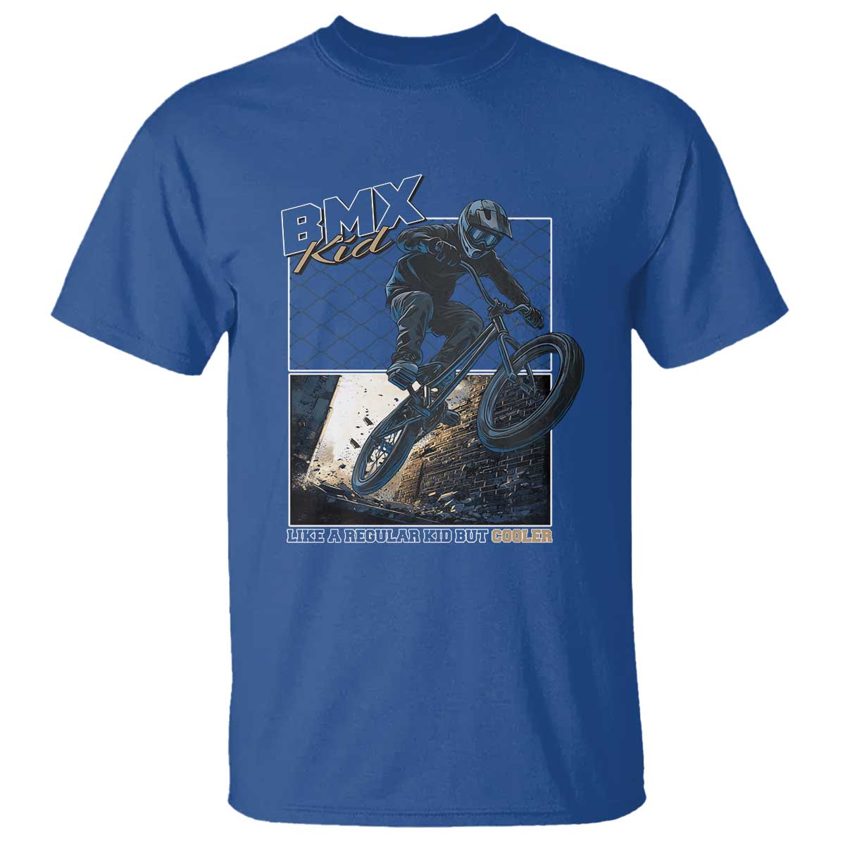 BMX Kid T Shirt Like A Regular Kid But Cooler Cyclist Bicycle
