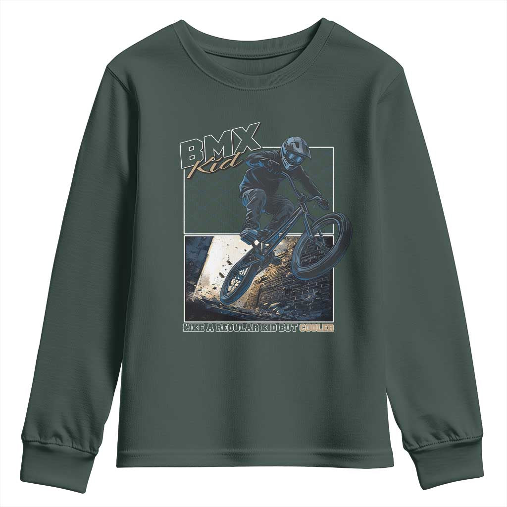 BMX Kid Youth Sweatshirt Like A Regular Kid But Cooler Cyclist Bicycle