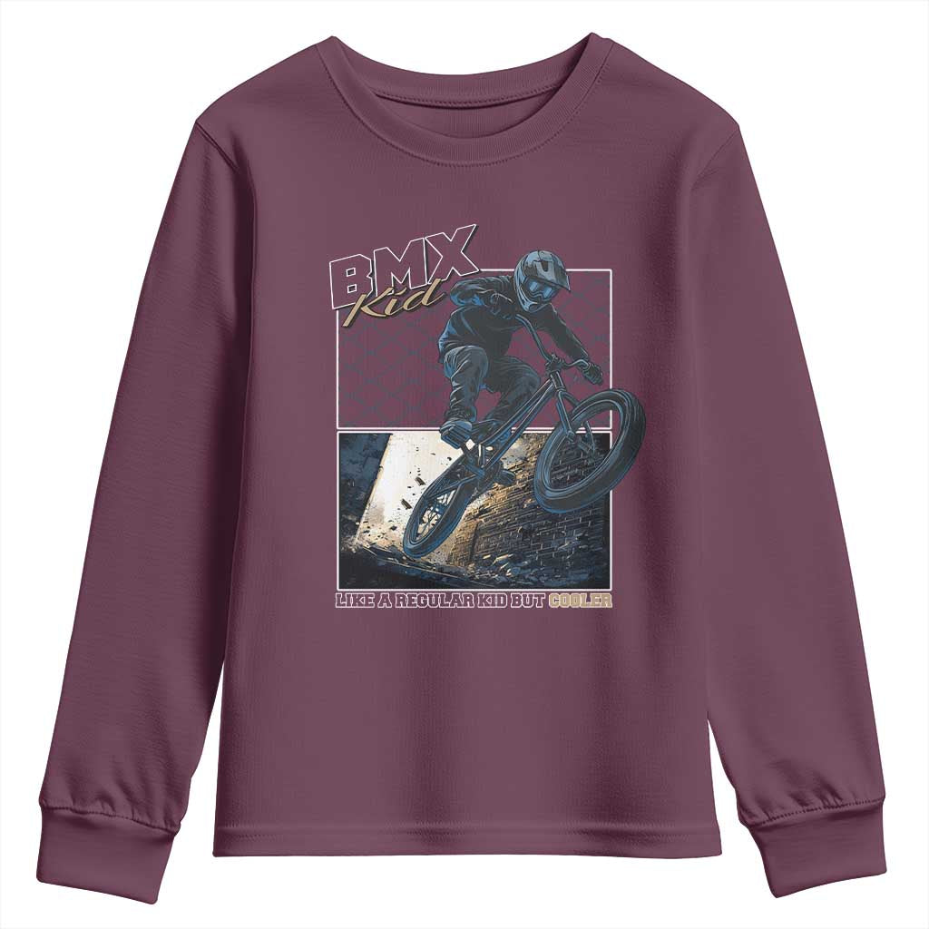 BMX Kid Youth Sweatshirt Like A Regular Kid But Cooler Cyclist Bicycle