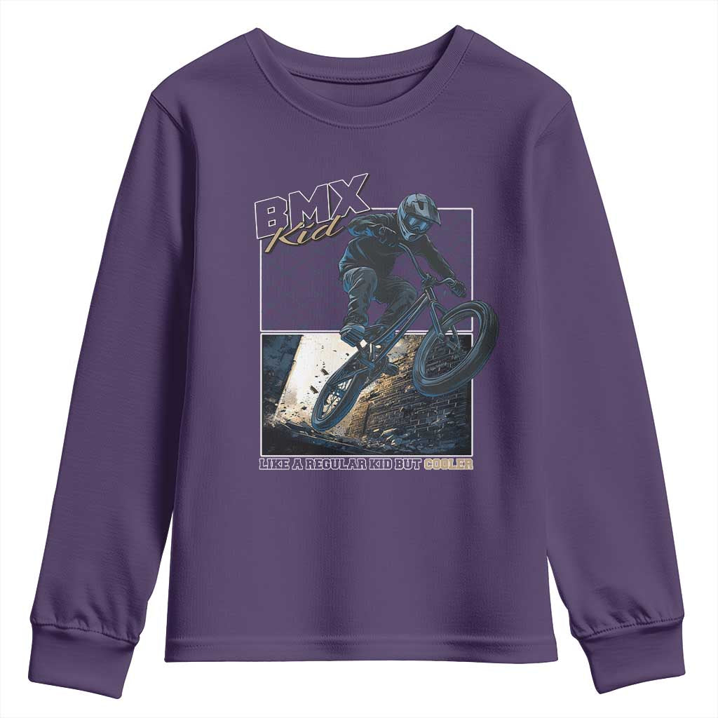 BMX Kid Youth Sweatshirt Like A Regular Kid But Cooler Cyclist Bicycle