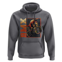 BMX Cyclist Bicycle Hoodie Funny Dinosaur Riding