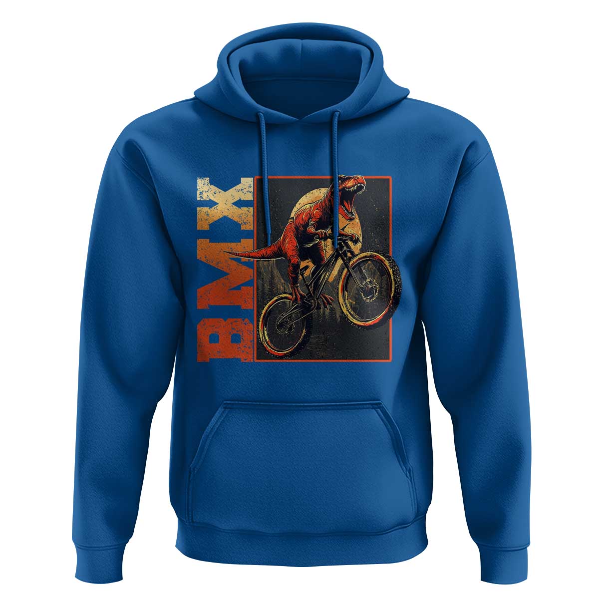 BMX Cyclist Bicycle Hoodie Funny Dinosaur Riding