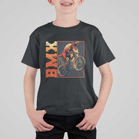 BMX Cyclist Bicycle T Shirt For Kid Funny Dinosaur Riding