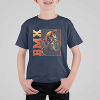 BMX Cyclist Bicycle T Shirt For Kid Funny Dinosaur Riding