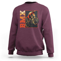 BMX Cyclist Bicycle Sweatshirt Funny Dinosaur Riding