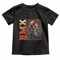 BMX Cyclist Bicycle Toddler T Shirt Funny Dinosaur Riding