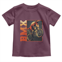 BMX Cyclist Bicycle Toddler T Shirt Funny Dinosaur Riding