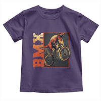 BMX Cyclist Bicycle Toddler T Shirt Funny Dinosaur Riding
