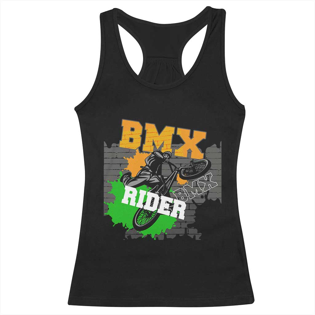 BMX Rider Cyclist Bicycle Racerback Tank Top