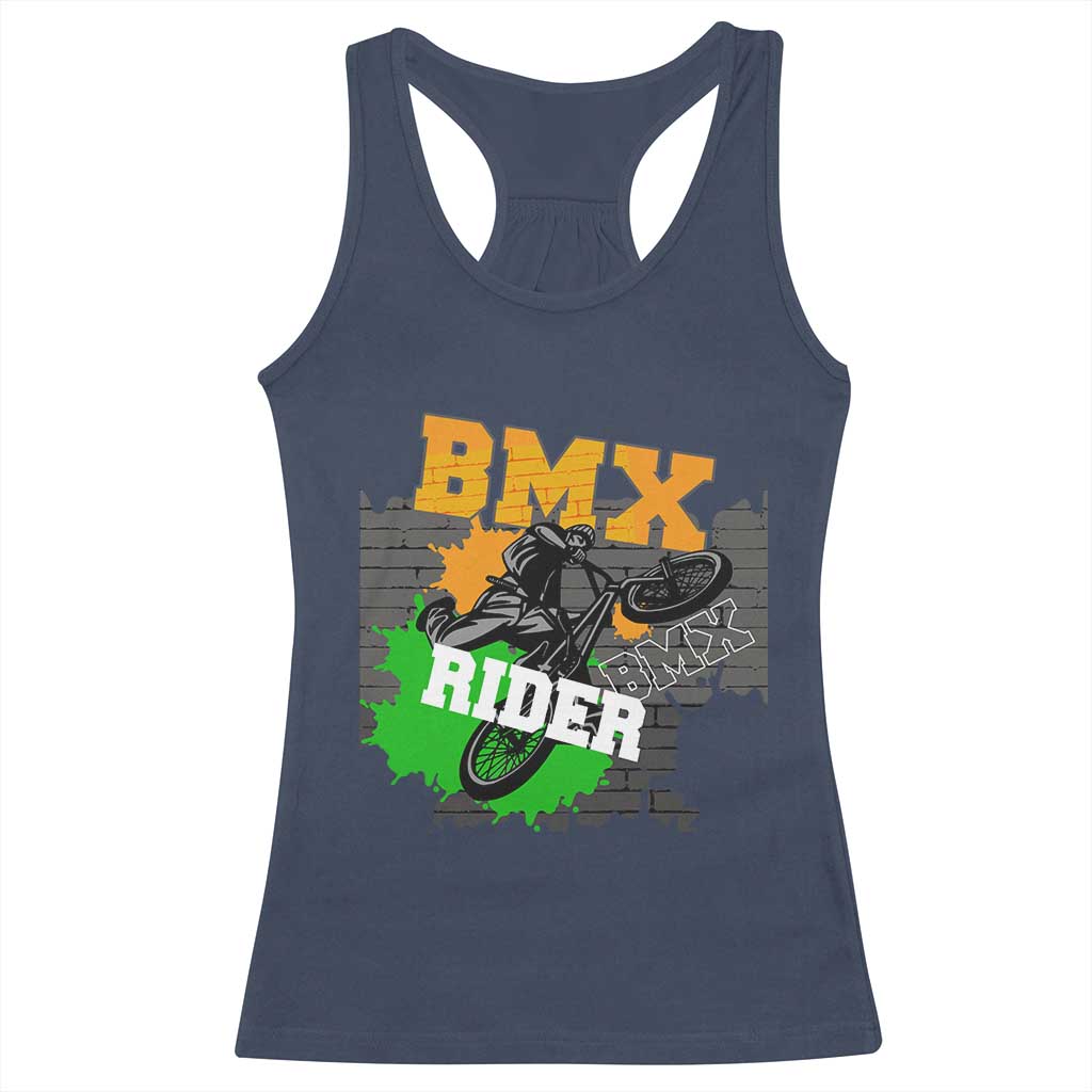 BMX Rider Cyclist Bicycle Racerback Tank Top