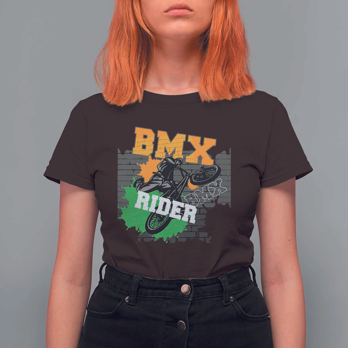 BMX Rider Cyclist Bicycle T Shirt For Women