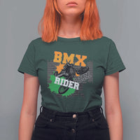 BMX Rider Cyclist Bicycle T Shirt For Women