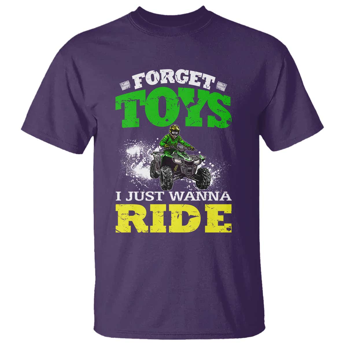 Funny Quad Bike Kid T Shirt Forget Toys I Just Wanna Ride