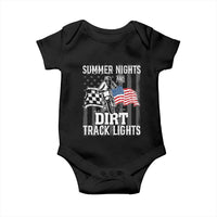 Dirt Bike Baby Onesie Summer Nights Dirt Track Lights Racing
