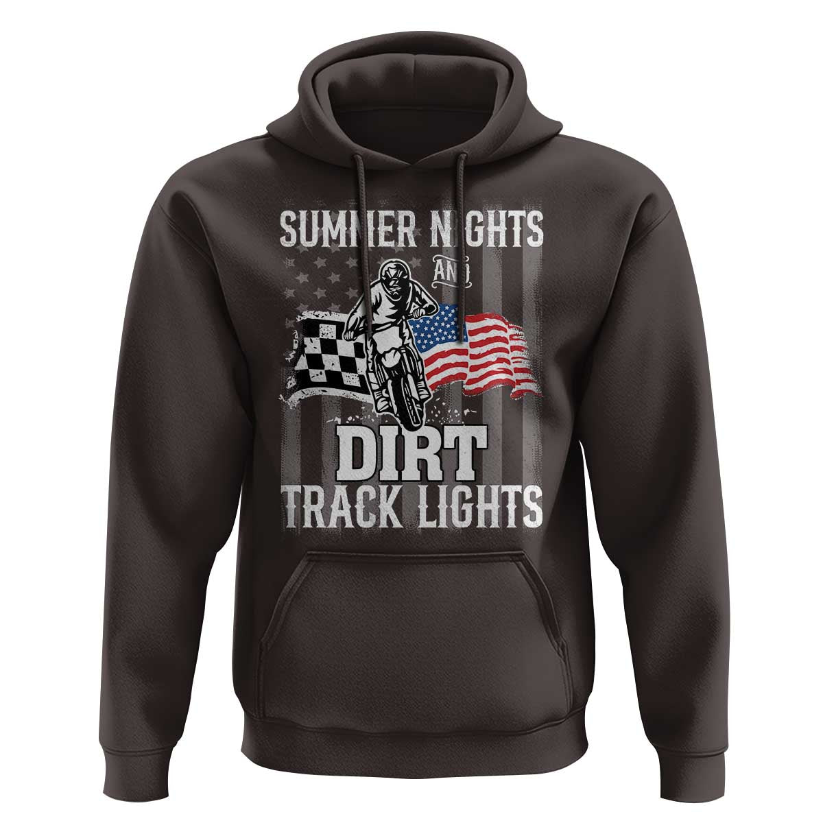 Dirt Bike Hoodie Summer Nights Dirt Track Lights Racing