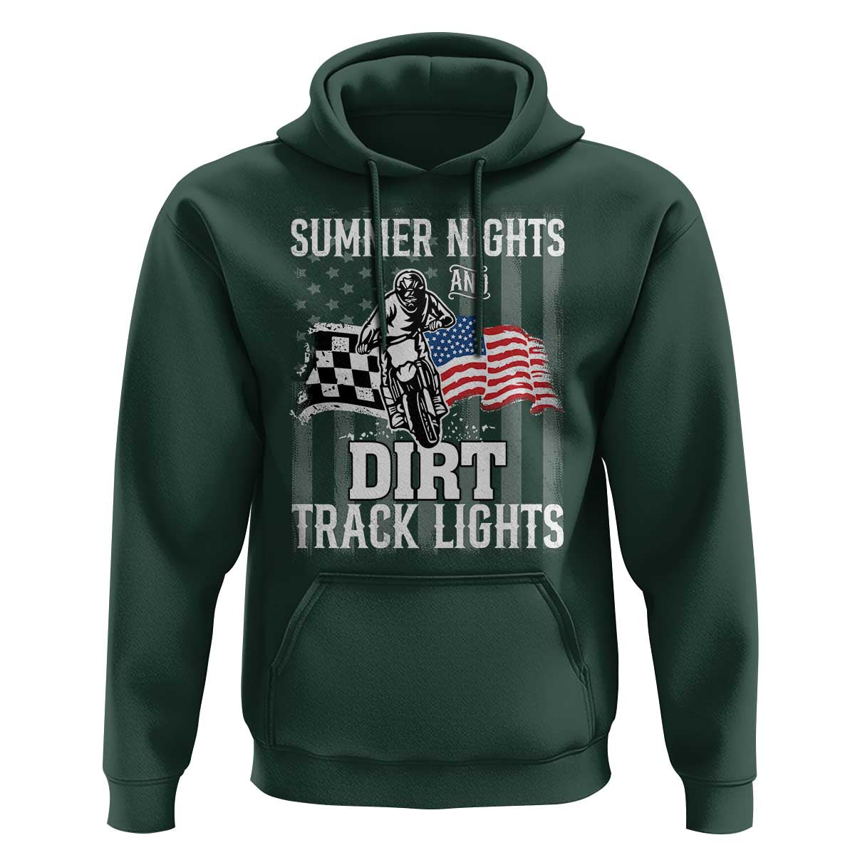 Dirt Bike Hoodie Summer Nights Dirt Track Lights Racing