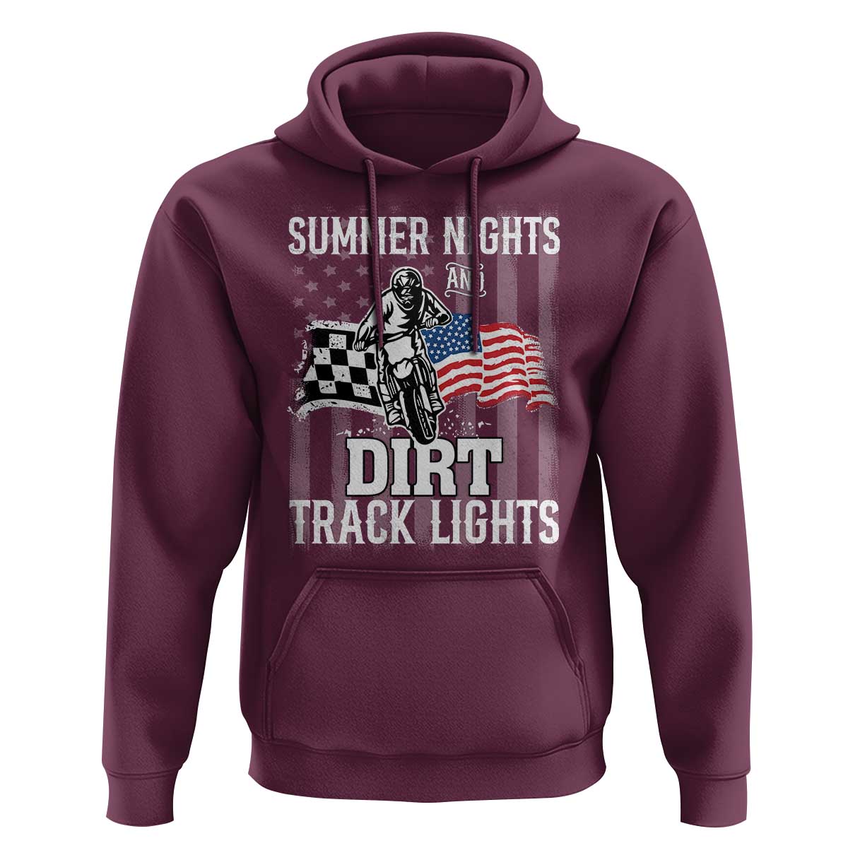 Dirt Bike Hoodie Summer Nights Dirt Track Lights Racing