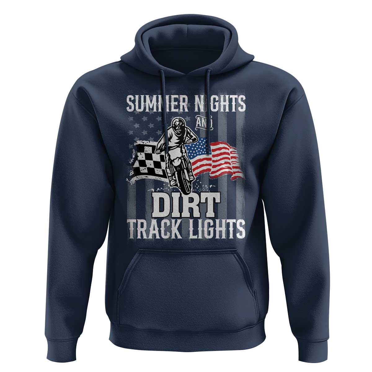 Dirt Bike Hoodie Summer Nights Dirt Track Lights Racing