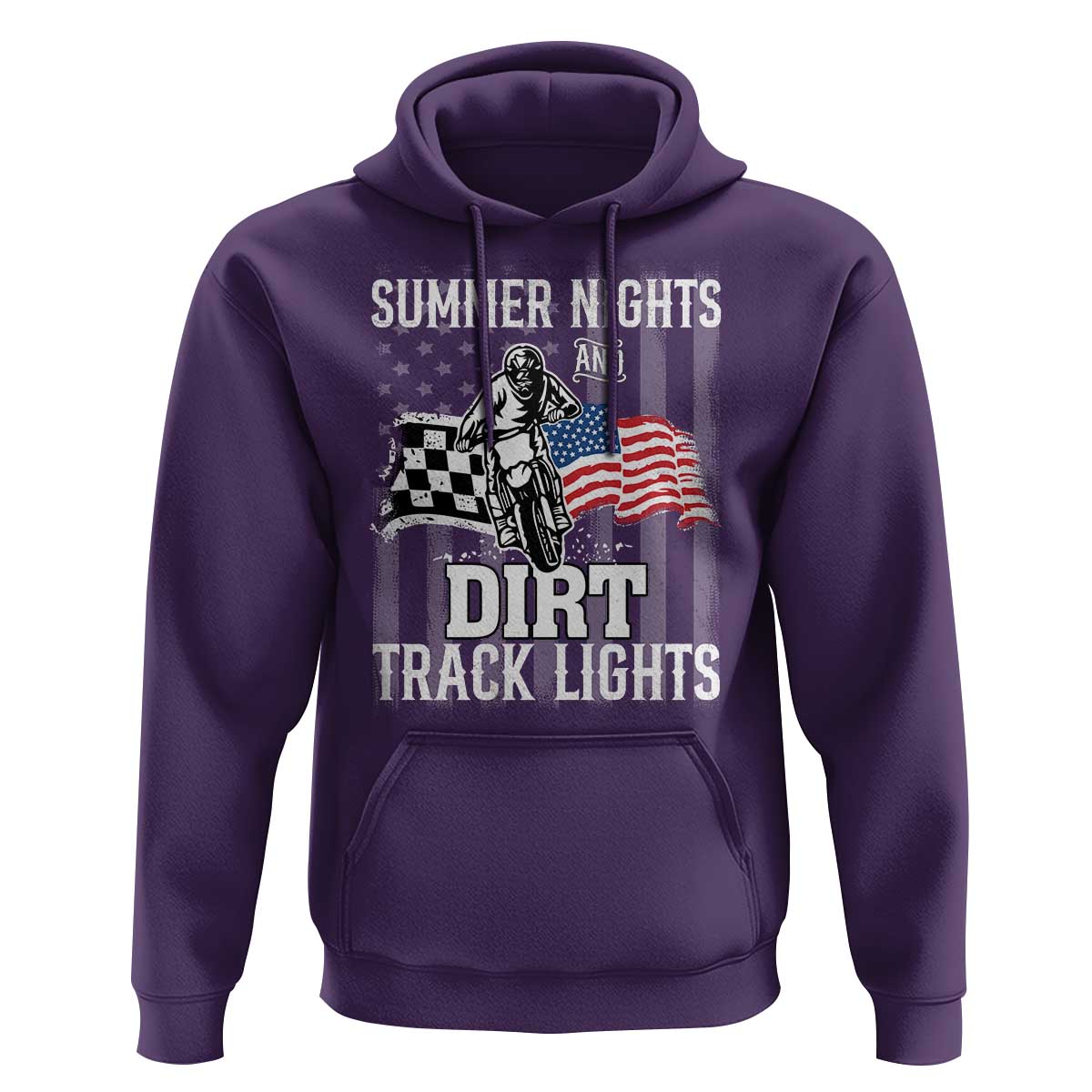 Dirt Bike Hoodie Summer Nights Dirt Track Lights Racing