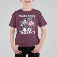 Dirt Bike T Shirt For Kid Summer Nights Dirt Track Lights Racing