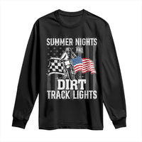 Dirt Bike Long Sleeve Shirt Summer Nights Dirt Track Lights Racing