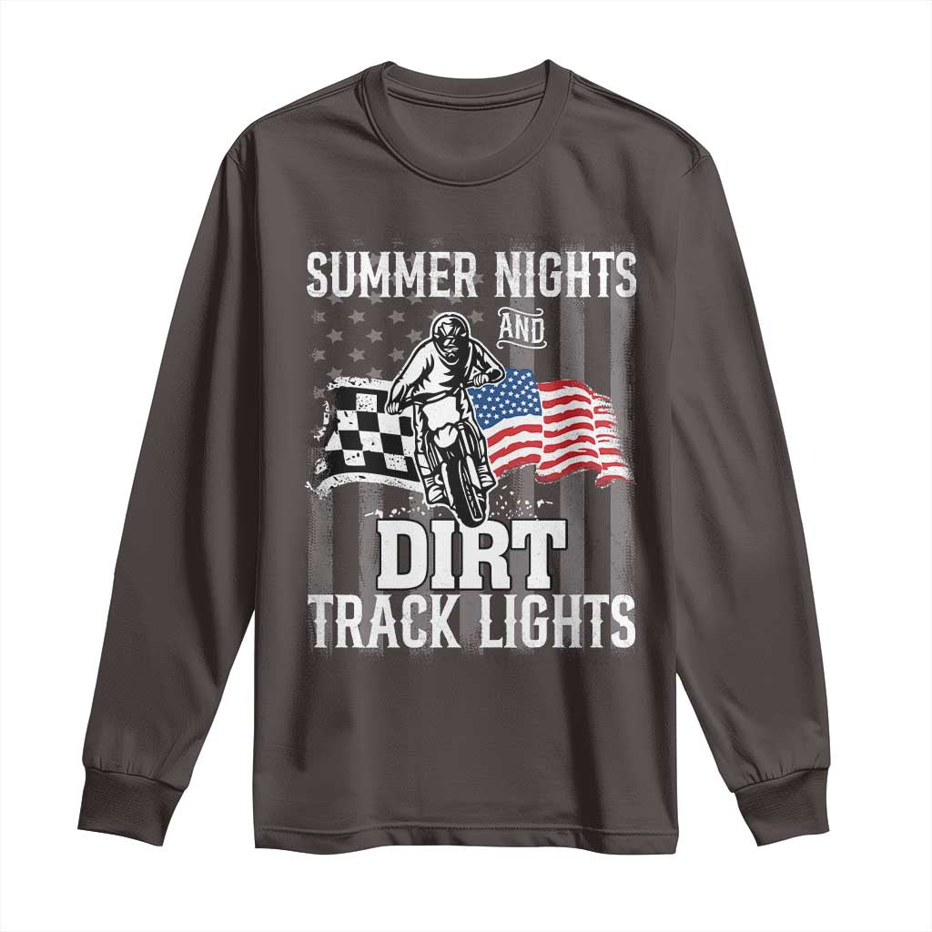 Dirt Bike Long Sleeve Shirt Summer Nights Dirt Track Lights Racing