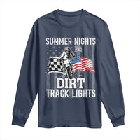Dirt Bike Long Sleeve Shirt Summer Nights Dirt Track Lights Racing